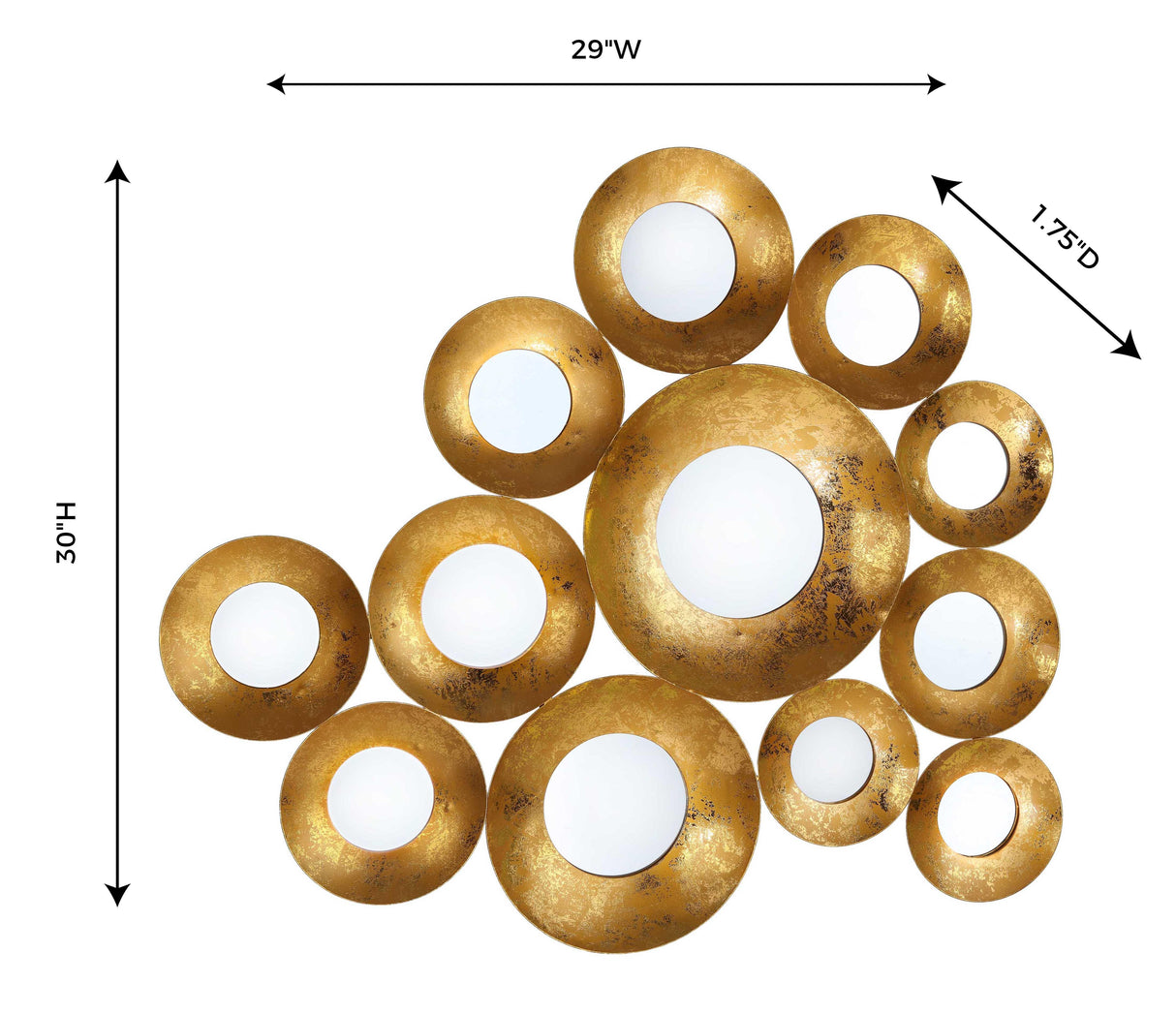 Vivid 29"X30" Gold Mirror