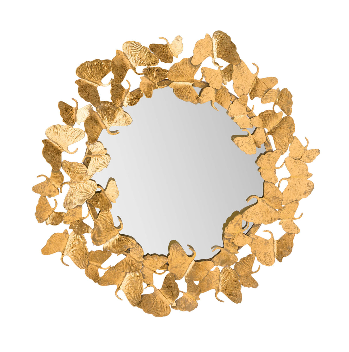 Lyrical Gold Round Wall Mirror (27"-36")