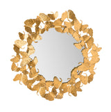 Lyrical Gold Round Wall Mirror (27"-36")
