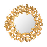 Lyrical Gold Round Wall Mirror (27"-36")