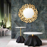 Lyrical Gold Round Wall Mirror (27"-36")