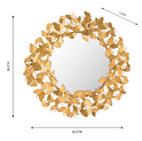 Lyrical Gold Round Wall Mirror (27"-36")