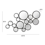 Zoha 46"X25" Black Wall Mirror