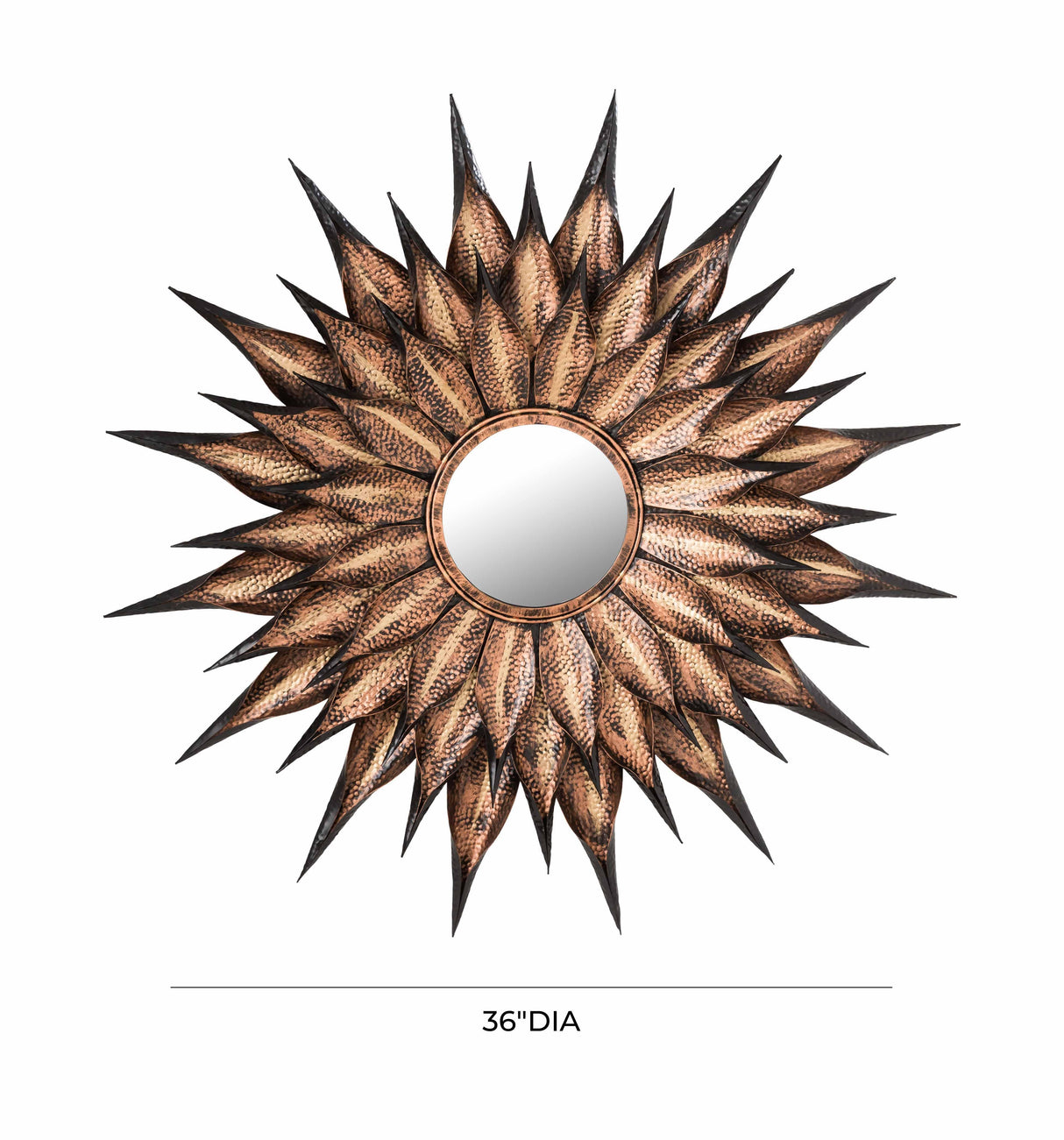 Sunflower 36" Antique Wall Mirror