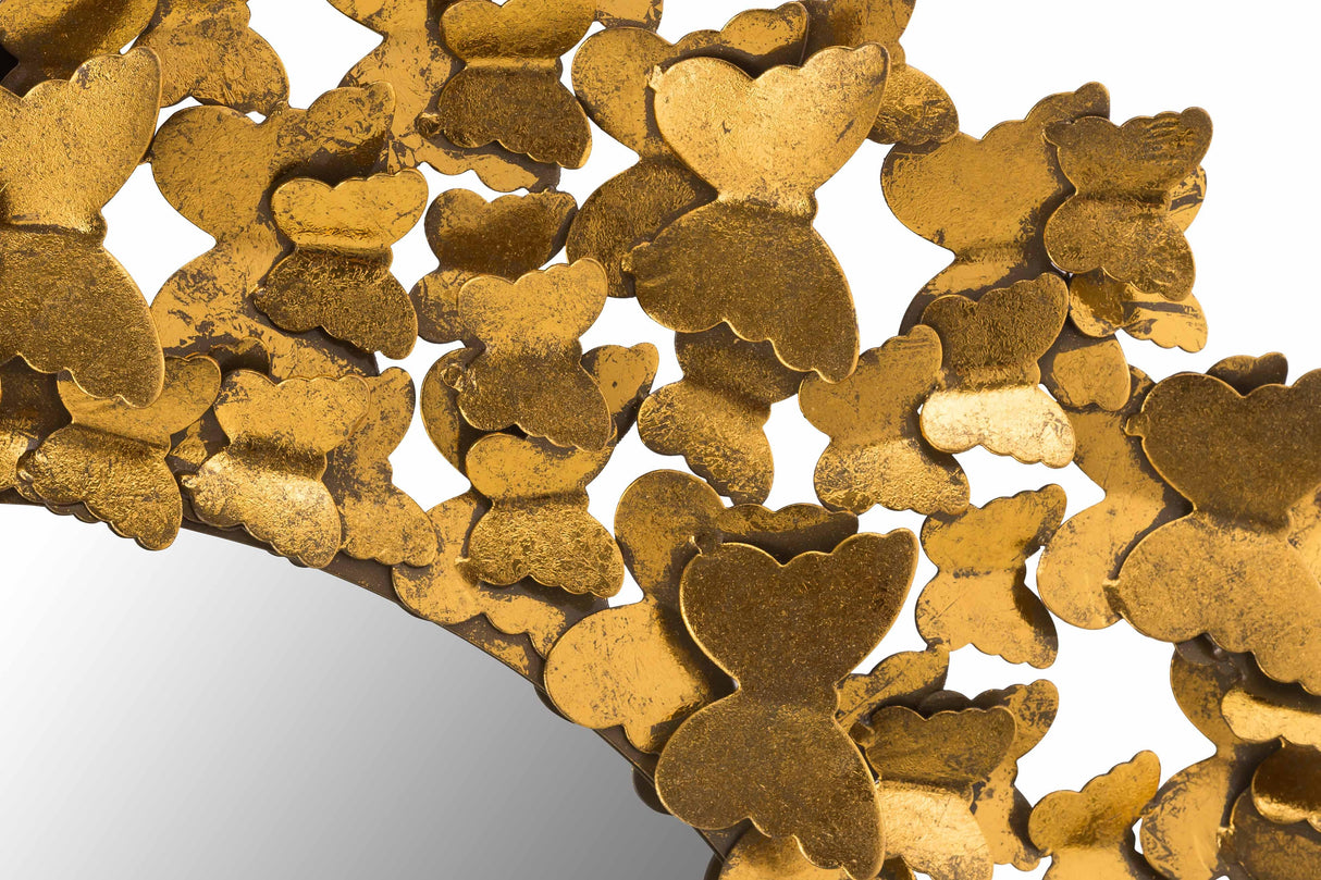 Butterfly 32.5"X31.5" Gold Mirror