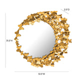 Butterfly 32.5"X31.5" Gold Mirror