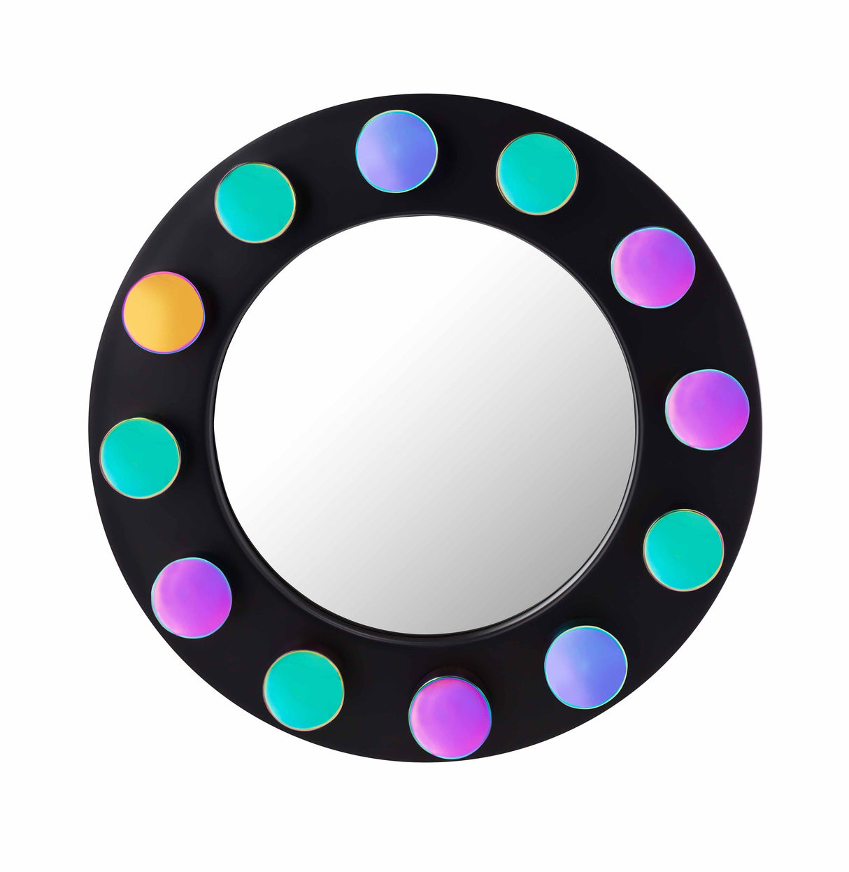 Rockstar 27.5" Black Round Wall Mirror