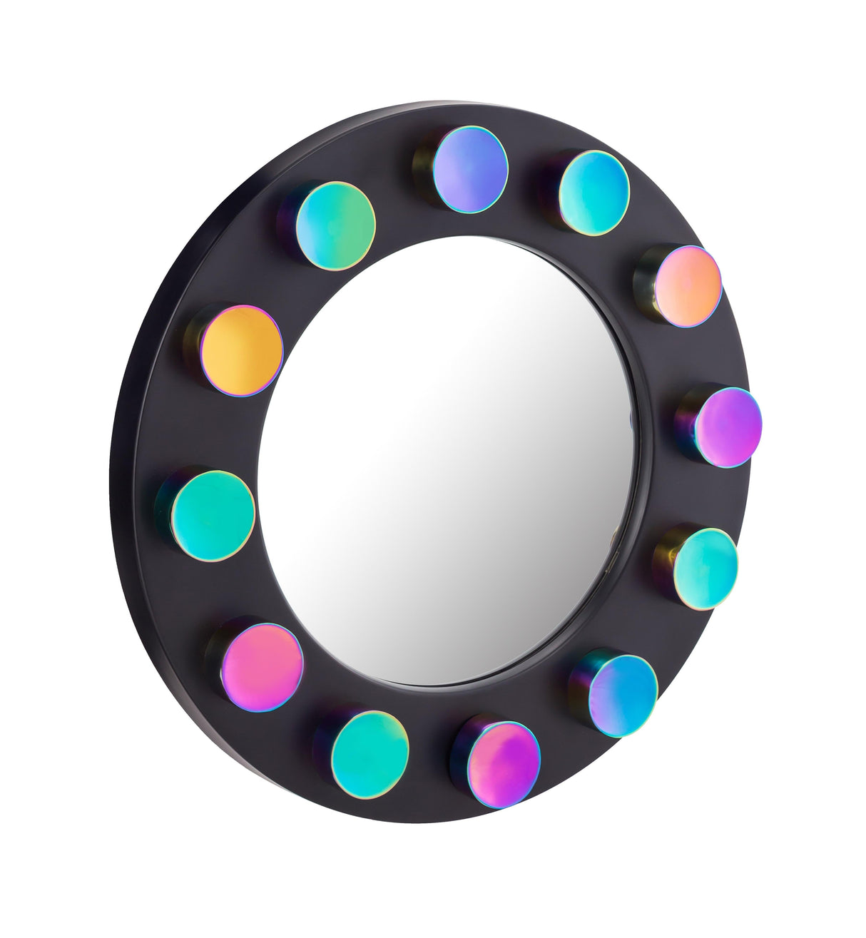 Rockstar 27.5" Black Round Wall Mirror