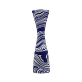 Serene Blue & White Swirl Resin Candlestick
