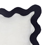 24" Scalloped Edge Square Throw Pillow Cover - Luxury Velvet & Linen Decorative Cushion