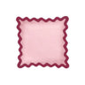 24" Scalloped Edge Square Throw Pillow Cover - Luxury Velvet & Linen Decorative Cushion