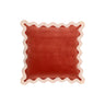 24" Scalloped Edge Square Throw Pillow Cover - Luxury Velvet & Linen Decorative Cushion