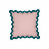 24" Scalloped Edge Square Throw Pillow Cover - Luxury Velvet & Linen Decorative Cushion