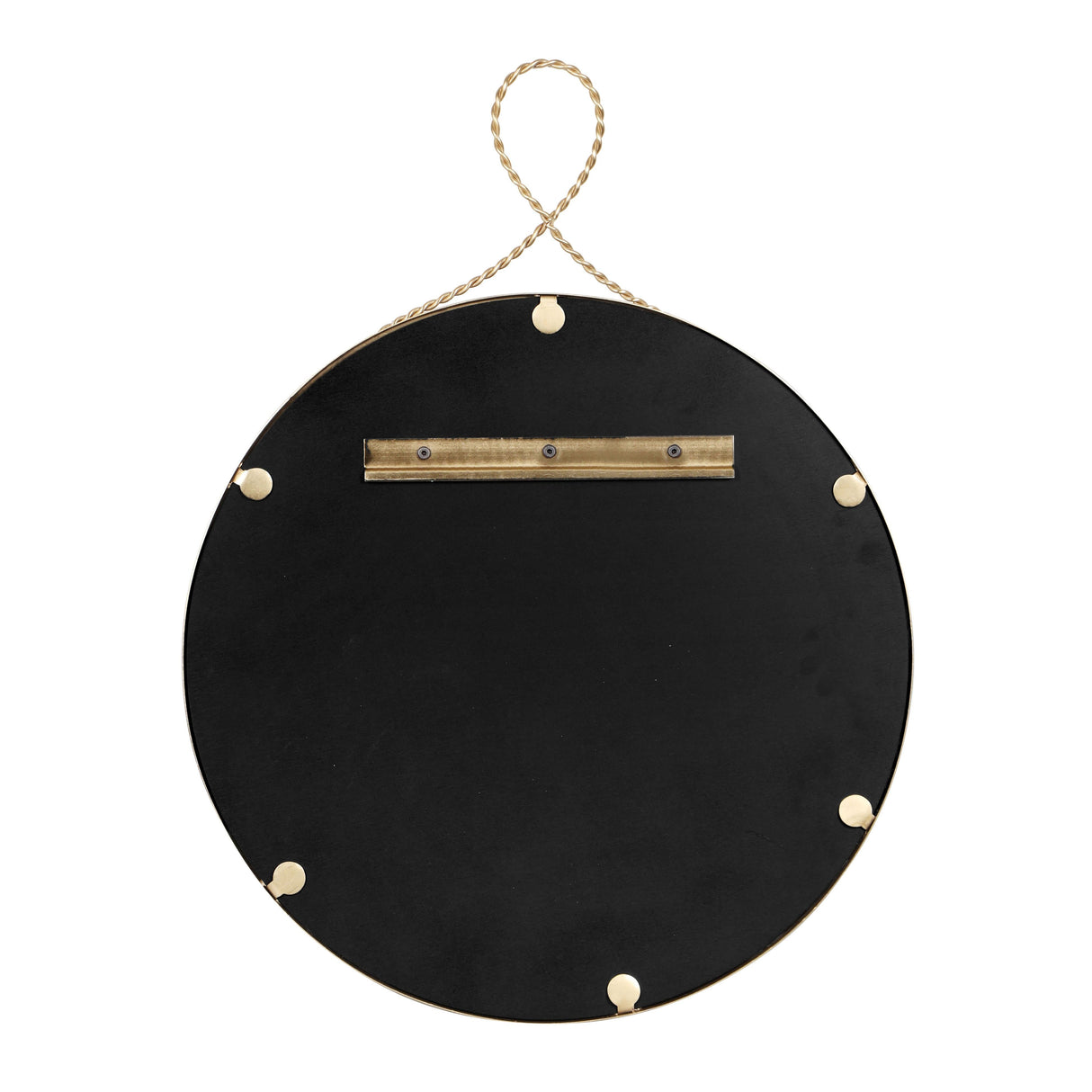 Ravina 24"X31" Braided Brass Round Wall Mirror