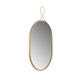 Ravina 20"X38" Braided Brass Oval Wall Mirror