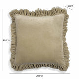 Alessia 20.5" Distressed Velvet Square Accent Pillow