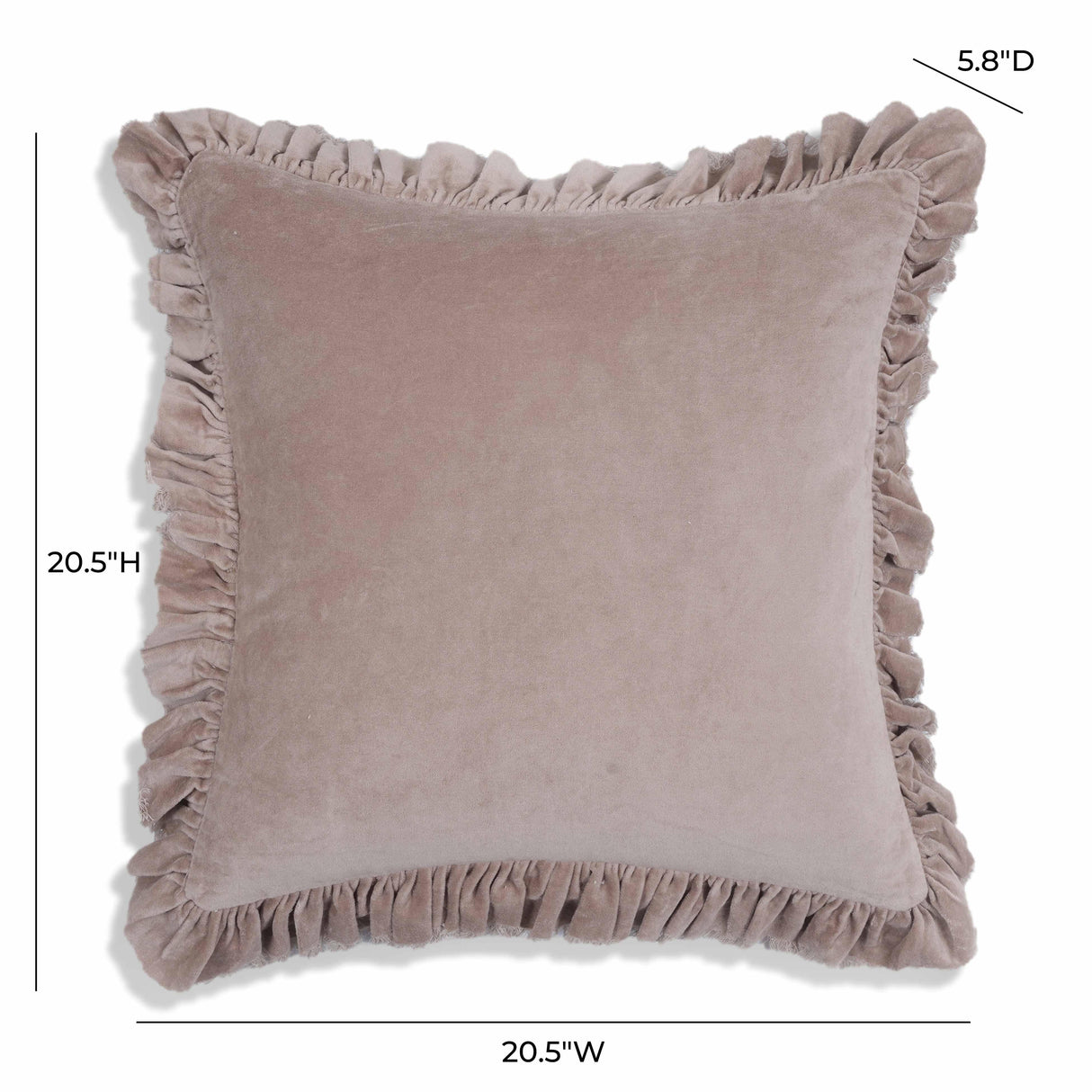 Alessia 20.5" Distressed Velvet Square Accent Pillow