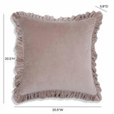 Alessia 20.5" Distressed Velvet Square Accent Pillow