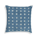 Indigo Dots 20" Cotton Square Accent Pillow Cover