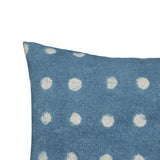 Indigo Dots 20" Cotton Square Accent Pillow Cover