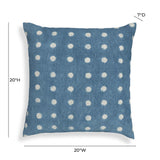 Indigo Dots 20" Cotton Square Accent Pillow Cover