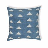 Indigo Triangles 20" Cotton Square Accent Pillow Cover