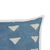 Indigo Triangles 20" Cotton Square Accent Pillow Cover