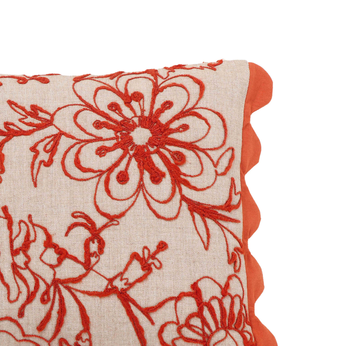 Portia 20"X12" Embroidered Cotton Flex Accent Cushion Cover