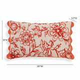 Portia 20"X12" Embroidered Cotton Flex Accent Cushion Cover
