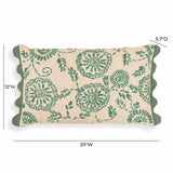 Portia 20"X12" Embroidered Cotton Flex Accent Cushion Cover