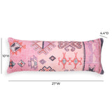 Persia 27"X10" Pink Cotton Bolster Pillow