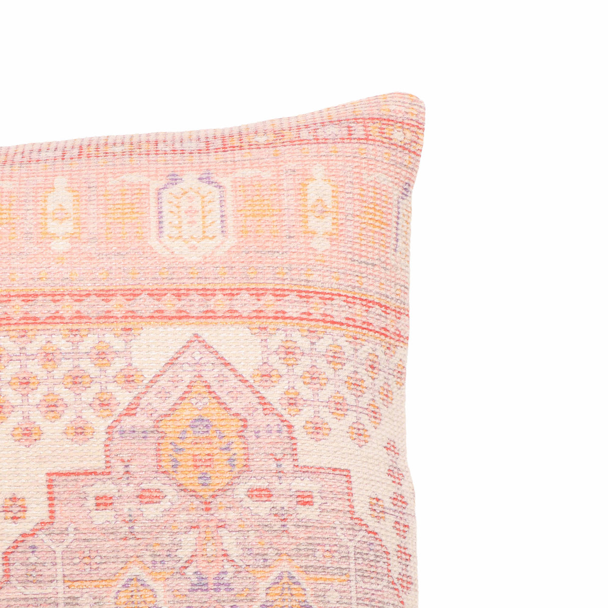 Persia 20" Pink Square Accent Pillow Cover
