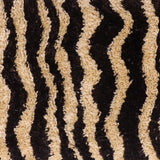 Zebra 39" Brown Striped Tufted Bench