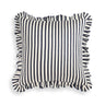 Alessia 20" Striped Ruffle Square Accent Pillow Cover