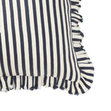 Alessia 20" Striped Ruffle Square Accent Pillow Cover