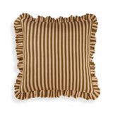 Alessia 20" Striped Ruffle Square Accent Pillow Cover