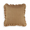 Alessia 20" Striped Ruffle Square Accent Pillow Cover