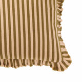 Alessia 20" Striped Ruffle Square Accent Pillow Cover