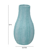 Cotton Mache Vase in Cloudy Blue