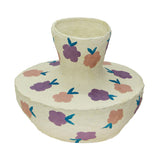 Cotton Mache Vase in Spring Blossoms