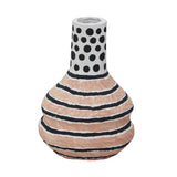 Cotton Mache Vase in Modernist Print