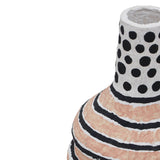 Cotton Mache Vase in Modernist Print