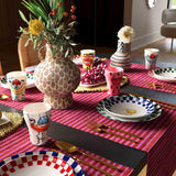 Cotton Mache Vase in Peach Paisley