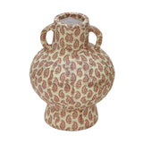 Cotton Mache Vase in Peach Paisley