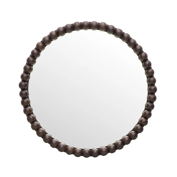 Baria White Wooden Mirror