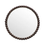 Baria White Wooden Mirror