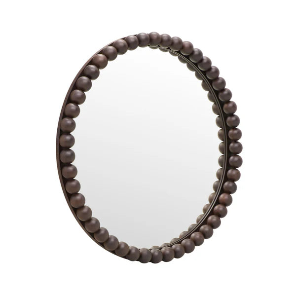 Baria White Wooden Mirror