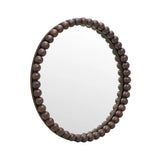Baria White Wooden Mirror