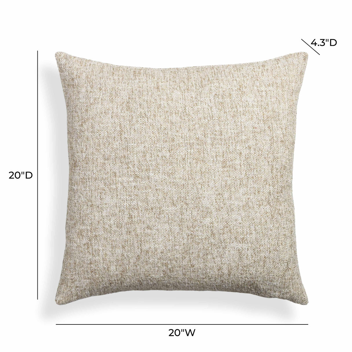 Poh 20" Boucle Square Accent Pillow
