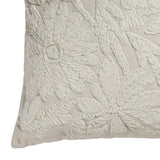 Tabitha 20" Square Embroidered Throw Pillow - View 3